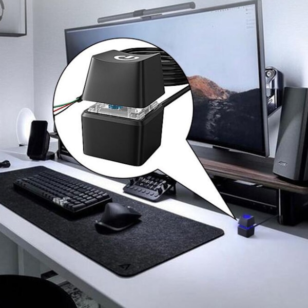 PC-virtapainikkeen pidennys Ulkoinen joustavuus PC-virtakytkin Virtalähteen ohjaussovitin Kaapeli Tietokoneen isäntäpainike 1,65 metriä/5,4 jalkaa