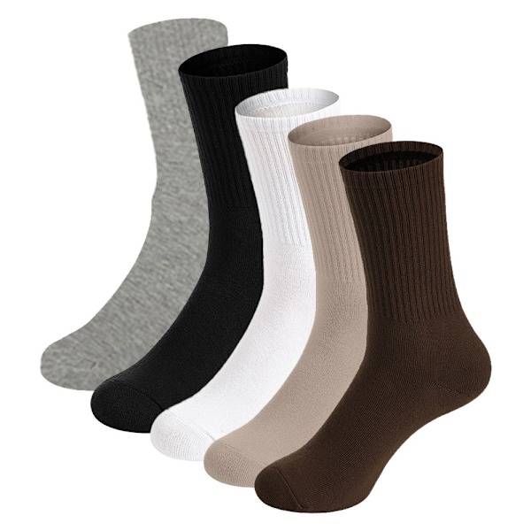 Women's cotton round neck socks, lightweight, soft, comfortable, breathable dress socks, business casual round neck socks above the ankle.