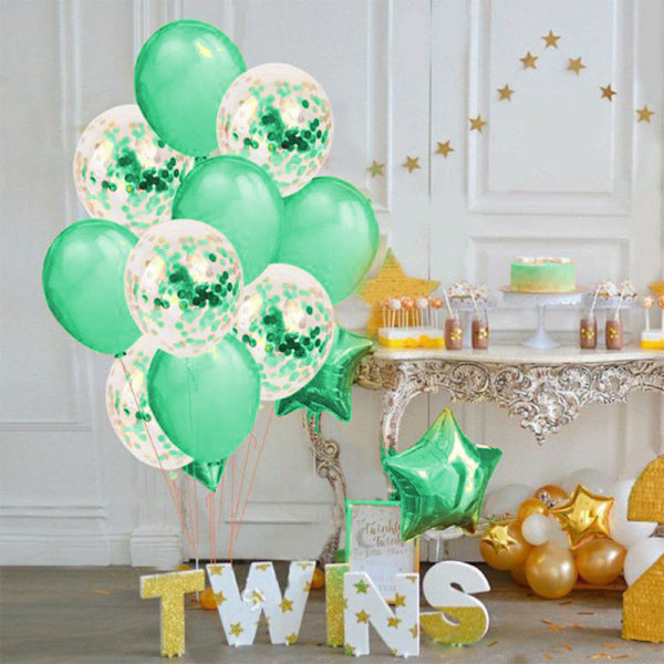 60 stk. 12 tommer, perlemorsfarvede balloner + ballon med pailletter | Lat
