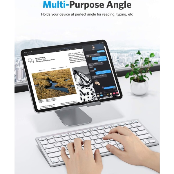 Holder til tabletstativ Justerbar, iPad Stand, Desktop Aluminium