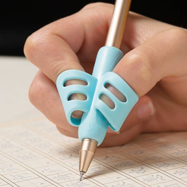 Kynäpidikkeet, 6 kappaletta silikonista valmistettua kirjoitusharjoittelun apuvälinettä lapsille, kynänpidike, kirjoitusharjoittelun apuväline, ryhdin korjaustyökalu