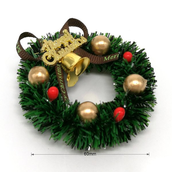 Julhängande Dekorationer, Unik Vacker och Elegant Design Miniatyr Julkransar, Hållbara Harts Hantverkskransar För DIY Dockskåps Ornament