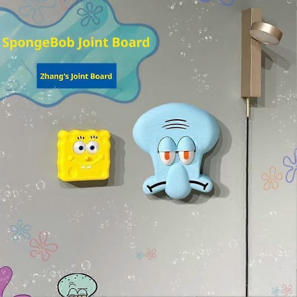 Tecknad strömbrytarplatta med 3D-ögon för barnrum och lekrum Squidward 1pcs