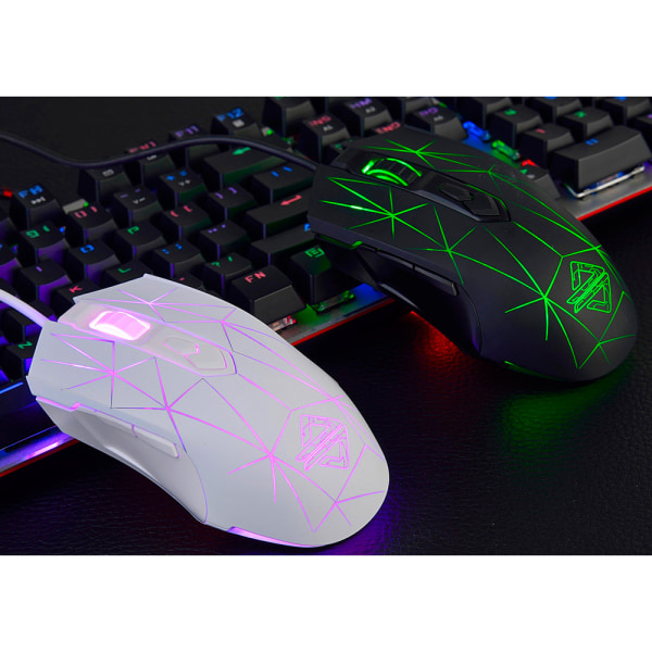 RGB Hintergrundbeleuchtete Optisk Gaming-Maus, Kabelbundne