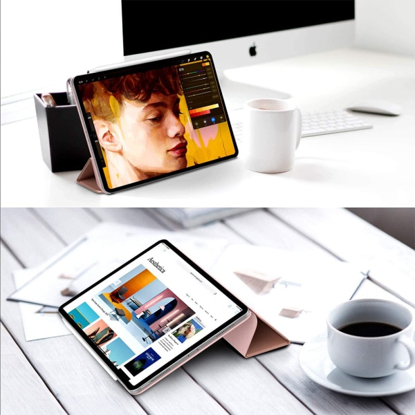 Magnetisk smart deksel for iPad Pro 12,9" 3. generasjon, støtte Champagne