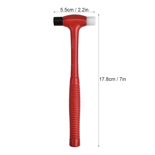 Mini hård plast bærbar dobbelt hoved ur reparation hammer DIY reparation værktøj