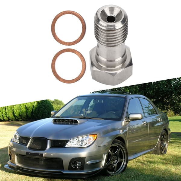 7/16inx20 UNF Banjo Bolt Rustfrit Stål 25mm Lang Bremsfitting Adapter med 2 stk. Skiver