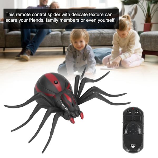 Fjärrkontroll Spindel Livsliknande Action Hög Simulering Enkel Kontroll Fjärrkontroll Spindel för Halloween Jul