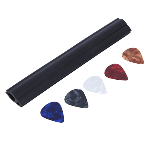 Gitarrplockhållare Klämma Klipp Svart Gummi 5 St Plock Musikinstrument Tillbehör