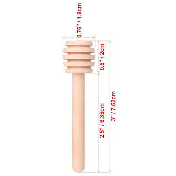 30 stk Mini Trehonning Dipper Pinner, 3 Tommers Server for Honningkrukke Dispense Drypp Honning