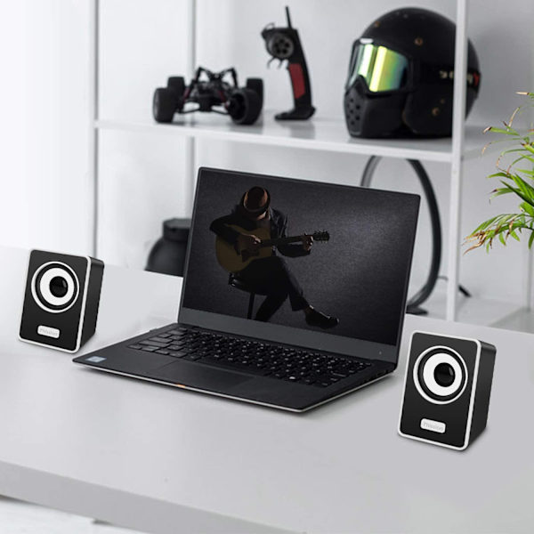 Datorhögtalare, minihögtalare, med stereo 6W USB-strömförsörjning 3,5 mm AUX-ingång bärbara högtalare
