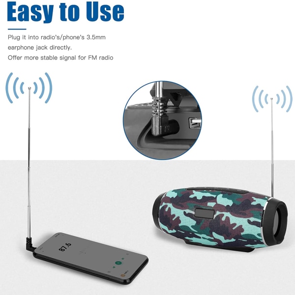 3,5 mm FM-radio teleskopantenne til mobiltelefon