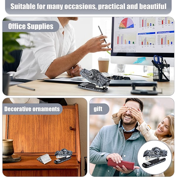 Draksstapler, drakehuvudstapler, barnstapler, rolig stapler
