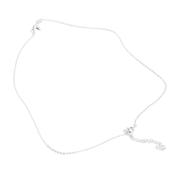 Silver Dove Hänge Halsband Vacker Elegant Justerbar Söta Duva Fågel Hänge Halsband för Kvinnor Platina