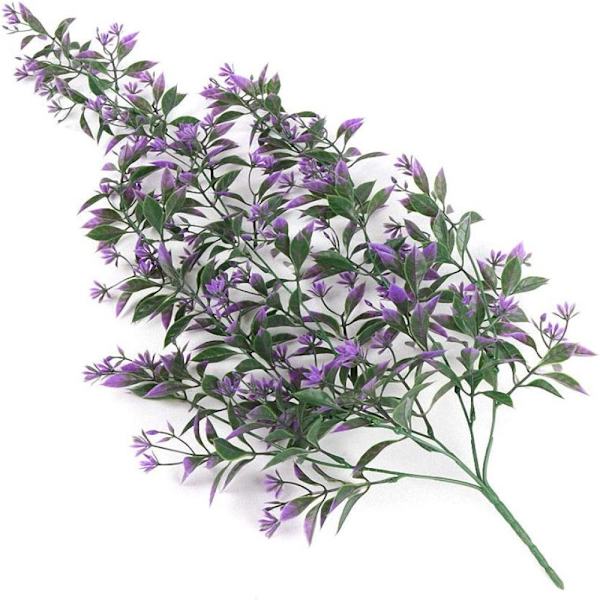 2 stk dekorative blomsterranker - lilla