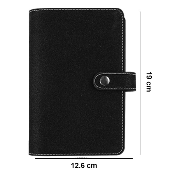 PU Læder Notebook Binder Genopfyldelig 6 Ring Binder til A6