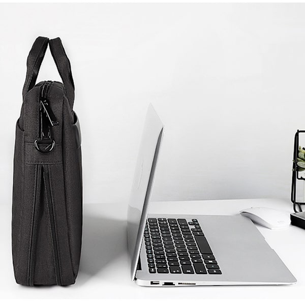 Laptopväska Datorväska Bärbar axelrem portfölj - Svart