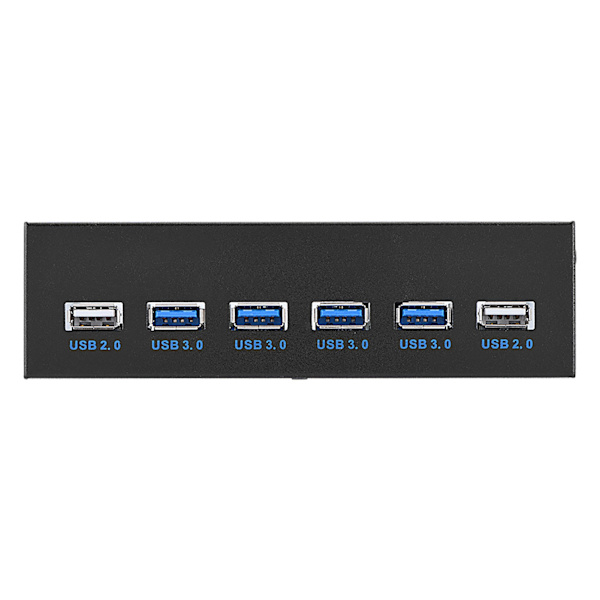 19-stifts till 4 * USB3.0 + 2 * USB2.0 6-gränssnitt Metall Frontpanel USB-hubb