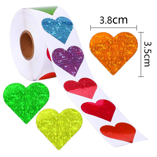 500 Stk Hjerteformede Decor Stickers, Love Decor Sticker Heart