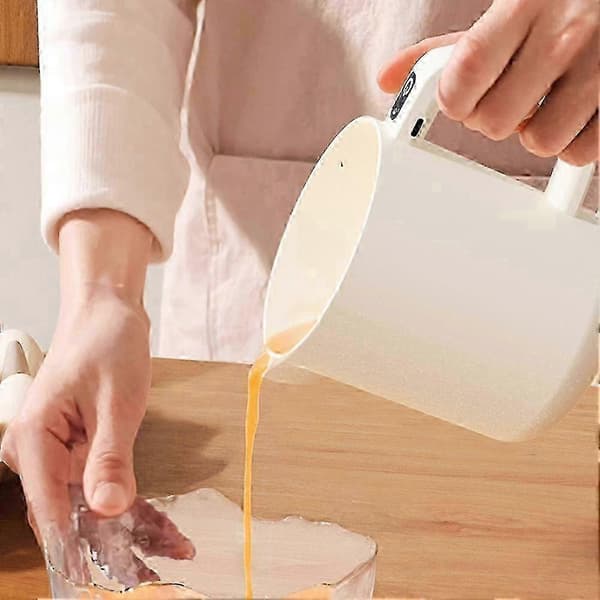 Kompakt og brukervennlig halvautomatisk eggeblander - Multifunksjonell for egg, melk og baking White