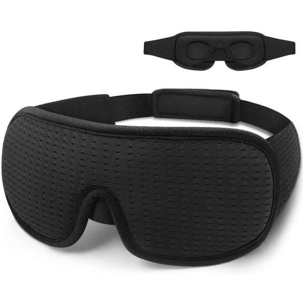 Eye Mask, Soothing, Helps You Sleep, Black, Medium