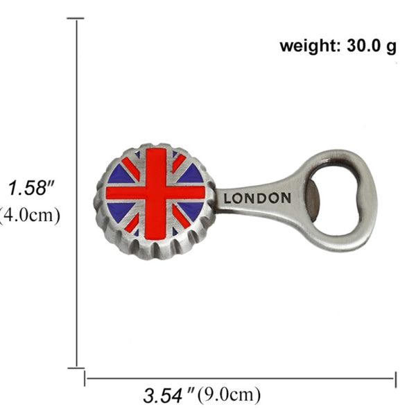 London køleskabsmagnet rund magnetisk flaskeåbner