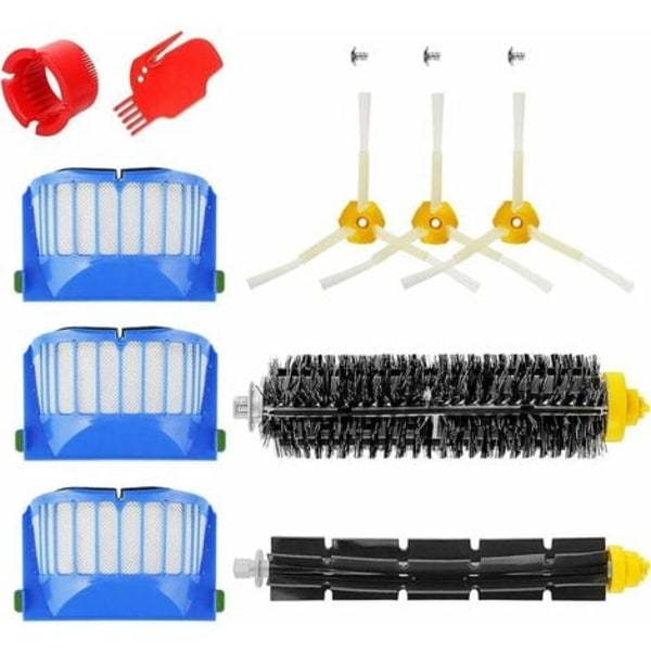 Tilbehørssett for iRobot Roomba 600-serien 671 692 694 697 698 650 651 660 690 Moppbørstefilter Rulleutskiftningsdeler