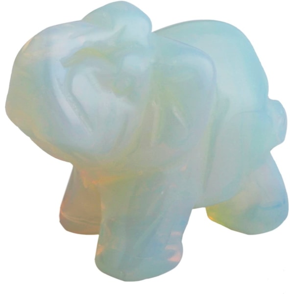 Rose Quartz Elephant Pocket Statue Kitchen Guardian Healing