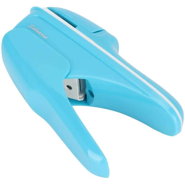 Stapler - ABS-niititön niittaaja Kirjan paperi Niititön niittaaja Käsin kirjansidonta Yhden käden työkalu (sininen)