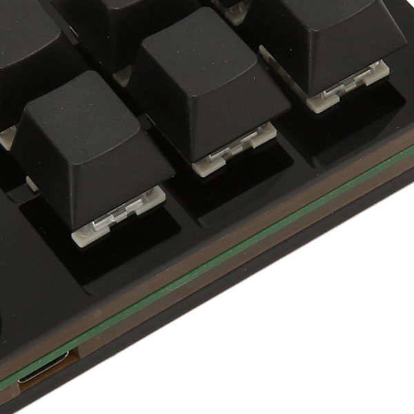 Mini 6-tasters tastatur med knott Hot Swappable Blå bryter Mekanisk tastatur Makro programmeringstastatur for arbeidsspill