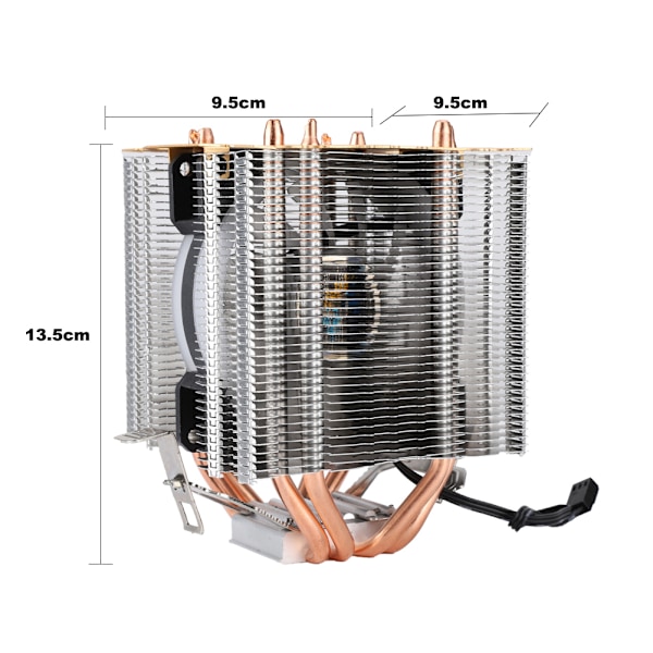 Högkvalitativ Add Cover Ice Tower Typ CPU-kylare Kylfläkt 9cm Koppar Radiator