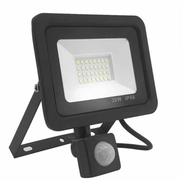 Set med 2 30W LED-strålkastare med rörelsesensor, 2700LM, 6000K,