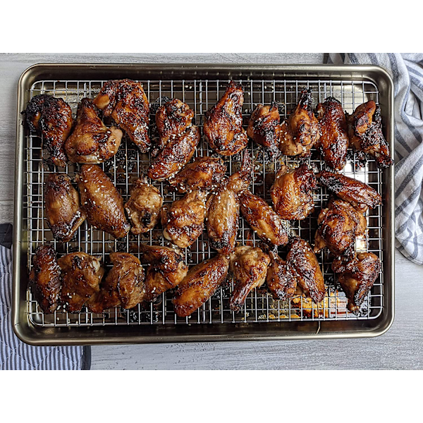 Checkered Chef kølerist - 17\" x 12\" ovnfast rustfrit stål