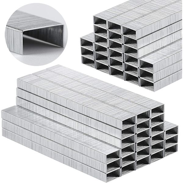 Niitit nitojalle, 10 000 niittiä, 1/4 tuuman niitit, 20 arkkia