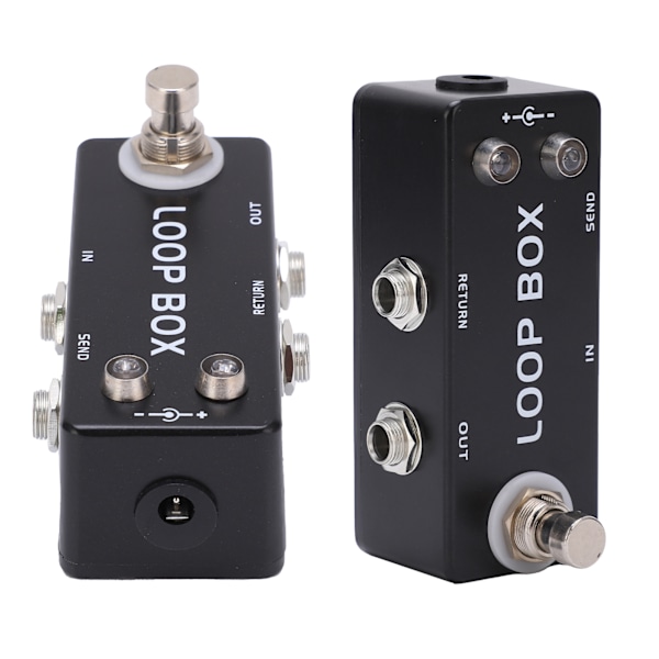 Gitar Loop-effektpedal Metall Svart Mini Pedal True Bypass Kanalvalg for Elektrisk Bass