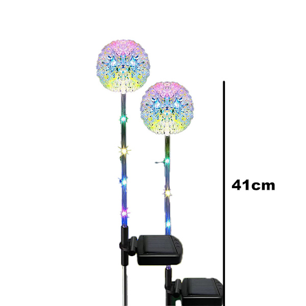 2-pack solcellslampor i form av maskrosor för utomhusgårdar, La