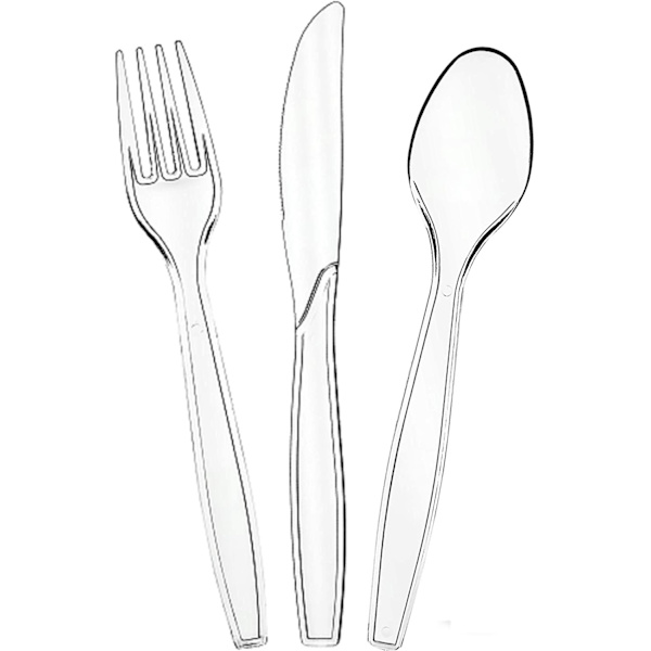 Engangsbestikk Klar plastbestikk Engangsredskap Tungvekt