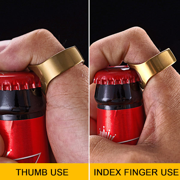 10 st Ring i rostfritt stål Ölflasköppnare Färgglad Finger