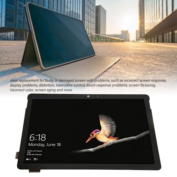 Laptop LCD-skärm med hög ljusstyrka och multitouch-utjämning, ersättningsskärm för Go 2 1901 1926 1927 10,5 tum