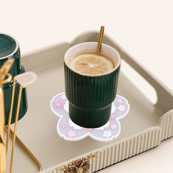 Kawaii Sakura Cup Coaster, Dekor Cup Dekkematte, Søt kjøkkengryte