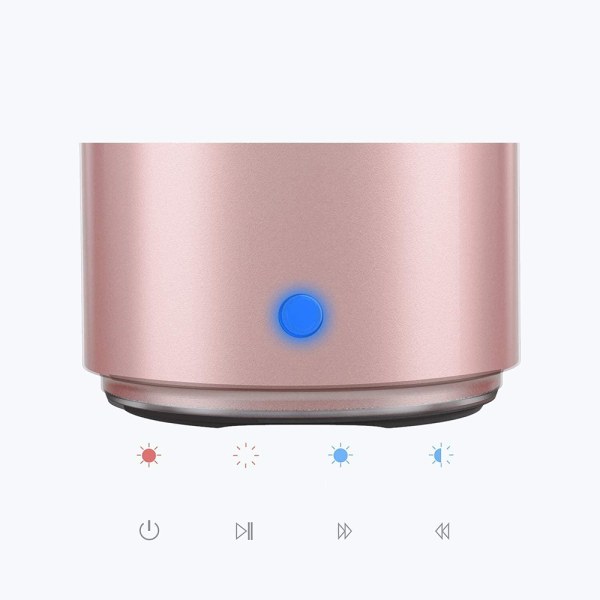 Vedenpitävä Bluetooth kaiutin, kannettava langaton minikaiutin ulkokäyttöön, vahva basso ja bassoradiaattorit, case ja karabiini (Rose)