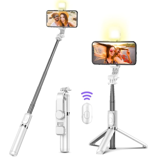Selfie Stick-stativ med fjernkontroll, forlengbart Selfie Stick-stativ