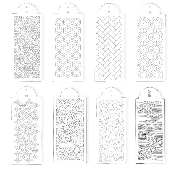 Reunustehdas Kukka-aiheinen kakunkoristelupohja Uudelleenkäytettävä DIY-taide- ja käsityöpohja