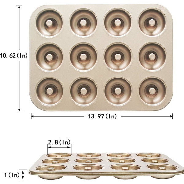 PHABULS Donut Pan, Mini Donut Pans Nonstick 6 Hulrum, Plade