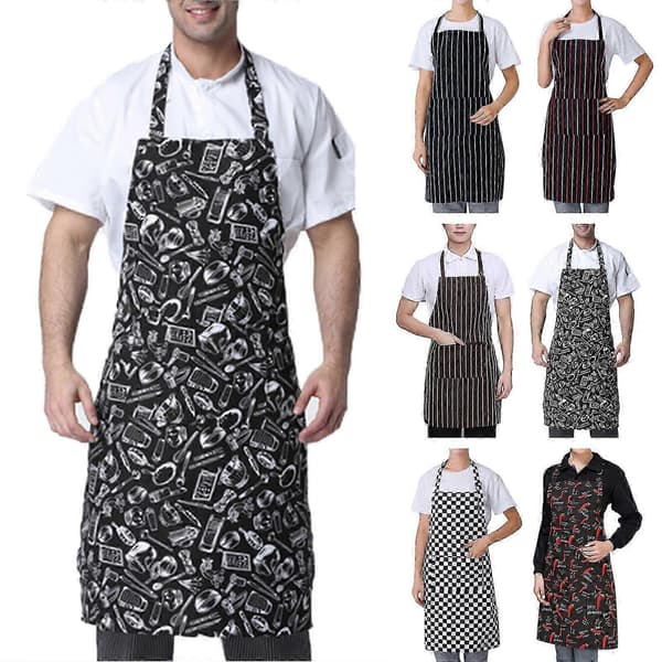 Herr Dam Matlagning Kök Restaurang Catering Kock Justerbart Förkläde yyds Knife and Fork