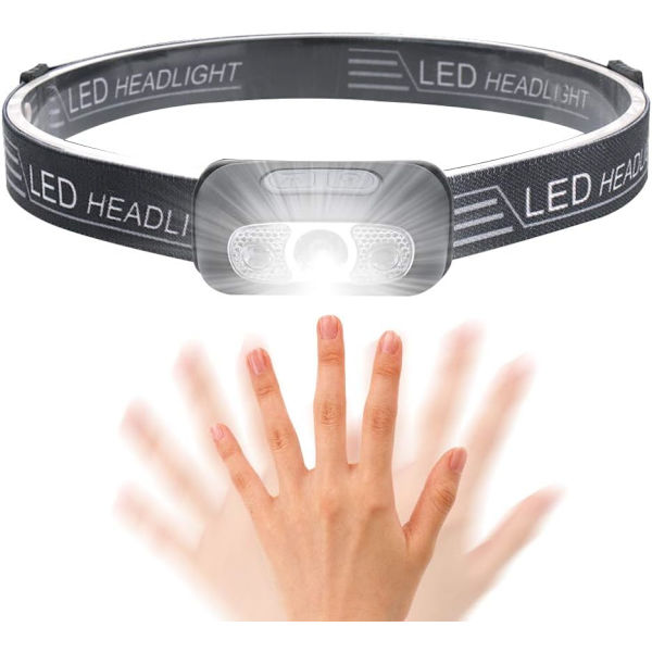 USB-oppladbar hodelykt med bevegelsessensor - Ultra Bright med 5