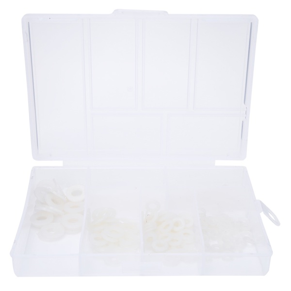 250 stk Nylon Skive Hvit Isolerende Korrosjonsbestandig M2~M6 Pakningsett