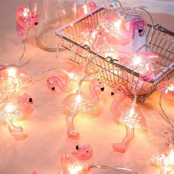 DOMESTAR Rosa Flamingo Ljus, Utomhus LED ljusslingor 3m Set