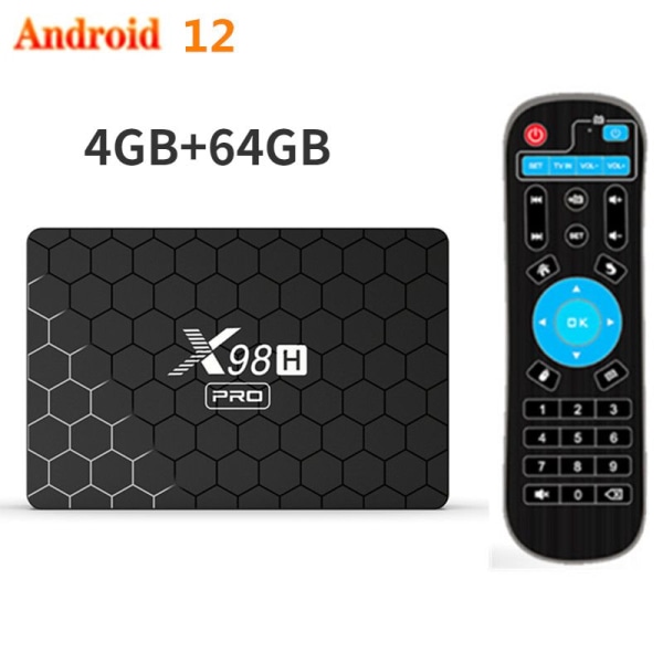 X98H PRO H618 Android12 4G/64G机顶盒，带蓝牙WIFI6电视盒