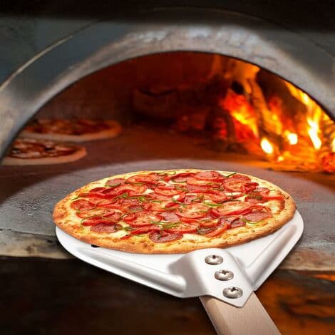 7-tums rund pizzaspade, perforerad pizzaspade med